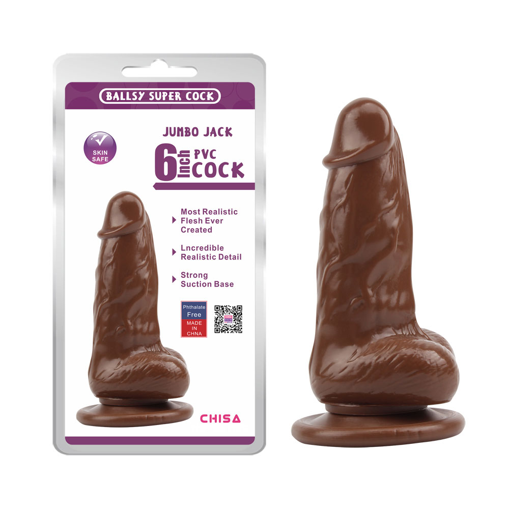 Dildo JUMBO JACK 6 - hnedé